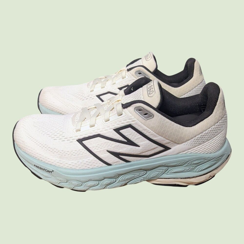 New Balance Women's 8.5 B Fresh Foam X  860 Running Shoes Sea Salt White W860T14